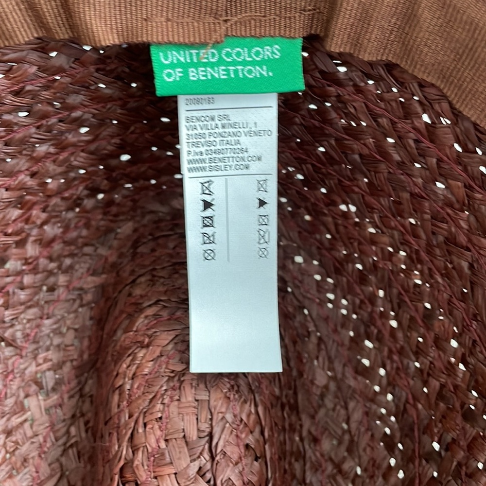 United Colors of Benetton Straw Hats 3 Qty  M/L blue, brown , tan - Picture 3 of 6